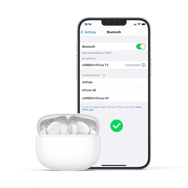Бездротові навушники Ugreen TWS ANC WS106 HiTune T3 Active White (6957303892068) - зображення 10