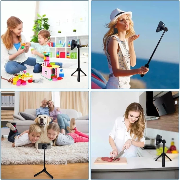 Универсальный штатив Tech-Protect L06S Bluetooth Selfie Stick Black with MagSafe (5906203691241) - Фото 8 Универсальный штатив Tech-Protect L06S Bluetooth Selfie Stick Black with MagSafe (5906203691241) - изображение 8