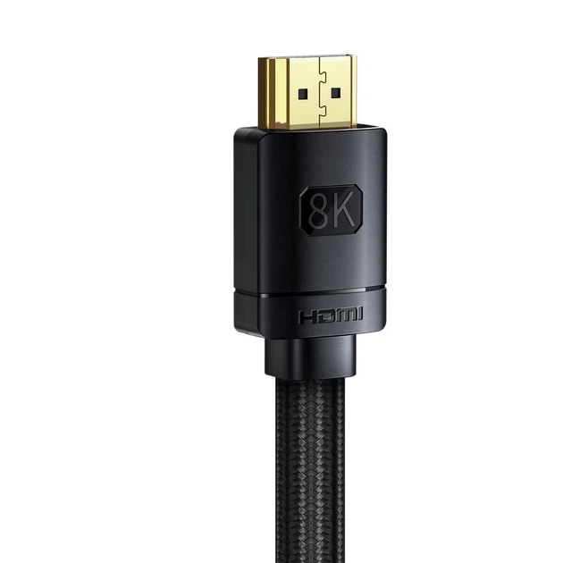 Кабель Baseus High Definition HDMI 8K to HDMI 8K 3m Black (CAKGQ-L01) - Фото 3 Кабель Baseus High Definition HDMI 8K to HDMI 8K 3m Black (CAKGQ-L01) - зображення 3