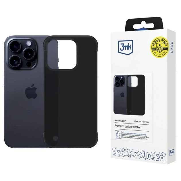 Чохол 3mk Just20g Matt Case для iPhone 14 Pro Max Black (5903108609876) - Фото 1 Чохол 3mk Just20g Matt Case для iPhone 14 Pro Max Black (5903108609876) - зображення 1