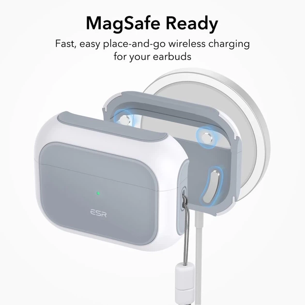 Чехол ESR Orbit Halolock для AirPods Pro 1 | 2 White with MagSafe (4894240171653) - изображение 3