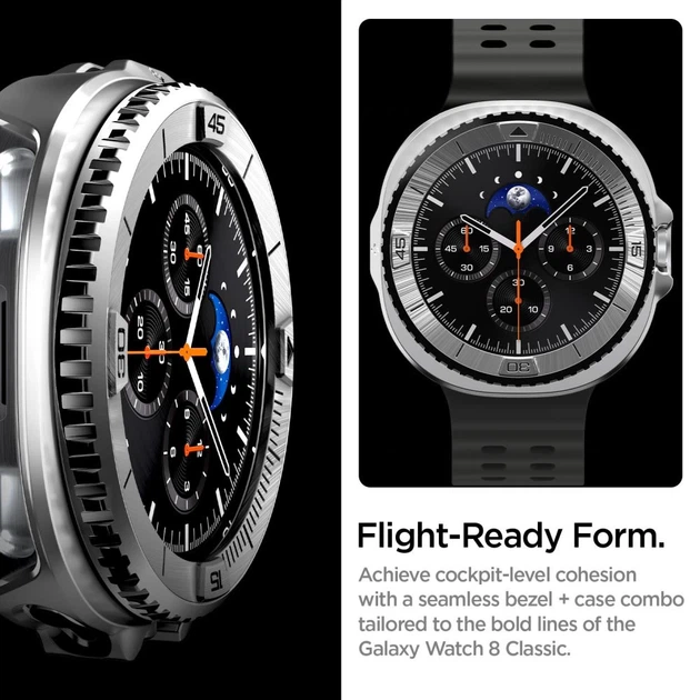 Чохол Spigen Bezel Tune Pro Pilot для Samsung Galaxy Watch 8 Classic 46 mm Silver (ACS10017) - зображення 12