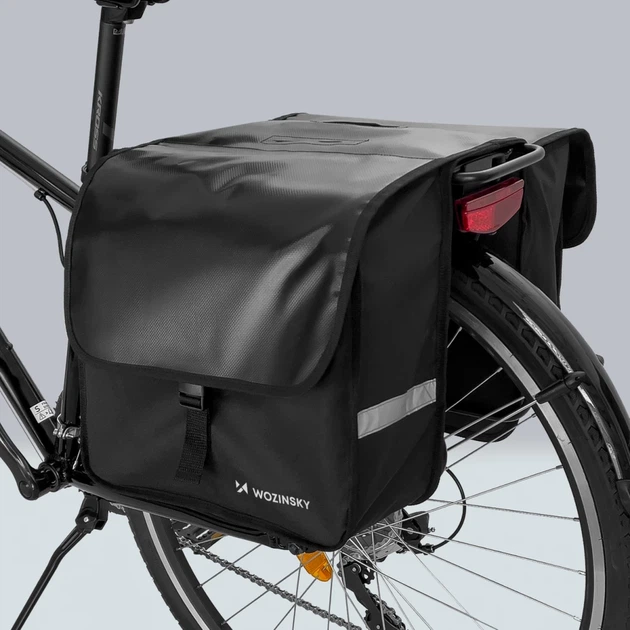 Кошик для велосипеда на багажник Wozinsky Double Pannier 28L Black (WBB34BK) - зображення 7
