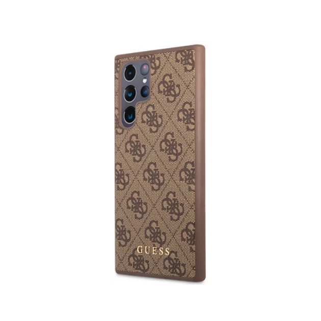 Чохол Guess 4G Metal Gold Logo для Samsung Galaxy S23 Ultra S918 Brown (GUHCS23LG4GFBR) - зображення 2