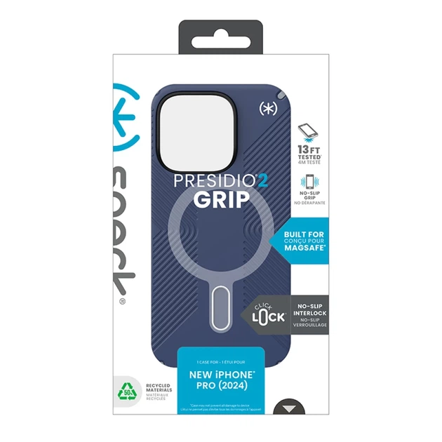 Чехол Speck Presidio2 Grip ClickLock для iPhone 16 Pro Coastal Blue Dust Grey with MagSafe (150701-3206) - изображение 14