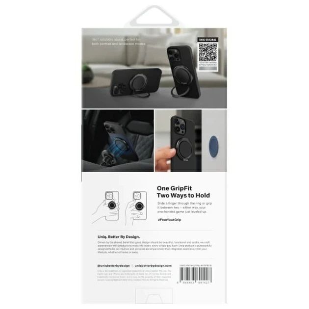 Чохол UNIQ Keva Air для iPhone 16 Pro Max Carbon Black with MagSafe (UNIQ-IP6.9P(2024)-KAGPBCB) - зображення 3