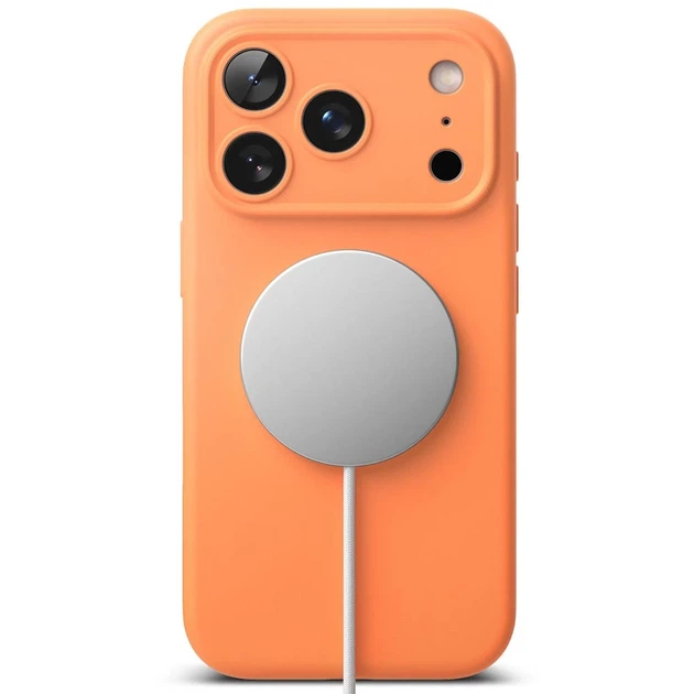 Чехол Ringke Silicone Magnetic для iPhone 17 Pro Max Tangerine with MagSafe (8800328810464) - изображение 5
