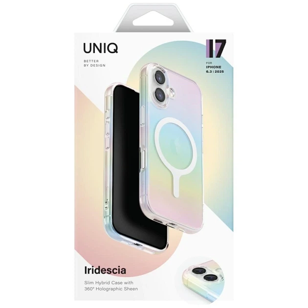 Чохол Uniq Iridescia для iPhone 17 Holo Quartz with MagSafe (UNIQ-IP6.3(2025)-IRDMHQTZ) - Фото 6 Чохол Uniq Iridescia для iPhone 17 Holo Quartz with MagSafe (UNIQ-IP6.3(2025)-IRDMHQTZ) - зображення 6