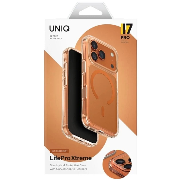 Чохол Uniq LifePro Xtreme для iPhone 17 Pro Orange with MagSafe (UNIQ-IP6.3P(2025)-LXAFMFCLRVO) - зображення 6