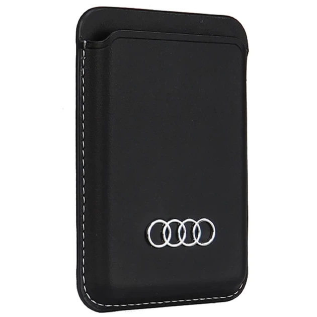 Магнітний гаманець Audi Synthetic Leather Wallet Card Slot Black with MagSafe (AU-MSCH-Q3/D1-BK) - Фото 7 Магнітний гаманець Audi Synthetic Leather Wallet Card Slot Black with MagSafe (AU-MSCH-Q3/D1-BK) - зображення 7