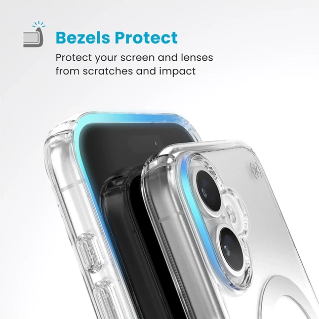 Чехол Speck Presidio Perfect-Clear ClickLock для iPhone 16 Clear Chrome with MagSafe (150691-3199) - изображение 6