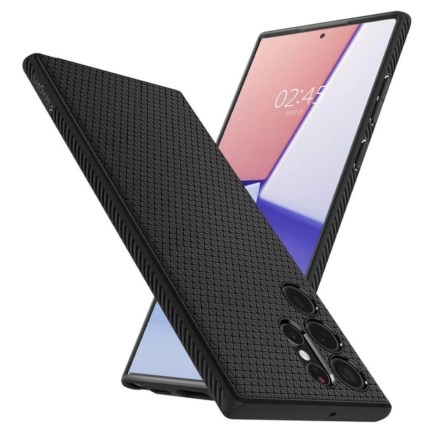 Чехол Spigen для Samsung Galaxy S22 Ultra Liquid Air Matte Black (ACS03915) - изображение 3