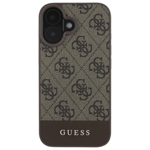 Чохол Guess 4G Stripe Collection для iPhone 16 Brown (GUHCP16SG4GLBR) - зображення 3