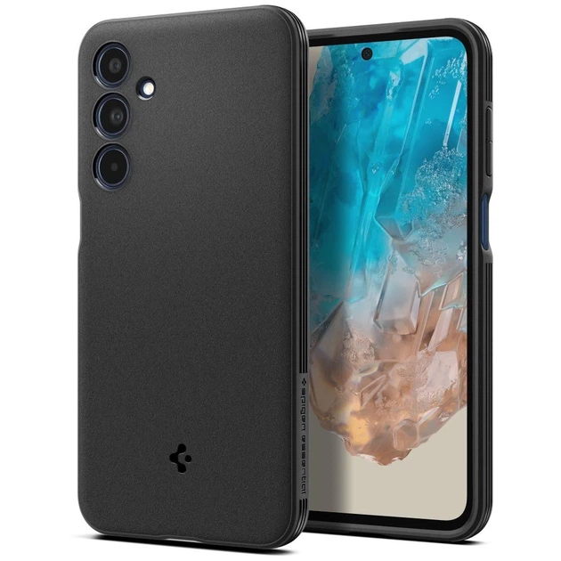 Чехол Spigen Essential SandBlast для Samsung Galaxy M35 (M356) Matte Black (ACS08263) - Фото 1 Чехол Spigen Essential SandBlast для Samsung Galaxy M35 (M356) Matte Black (ACS08263) - изображение 1
