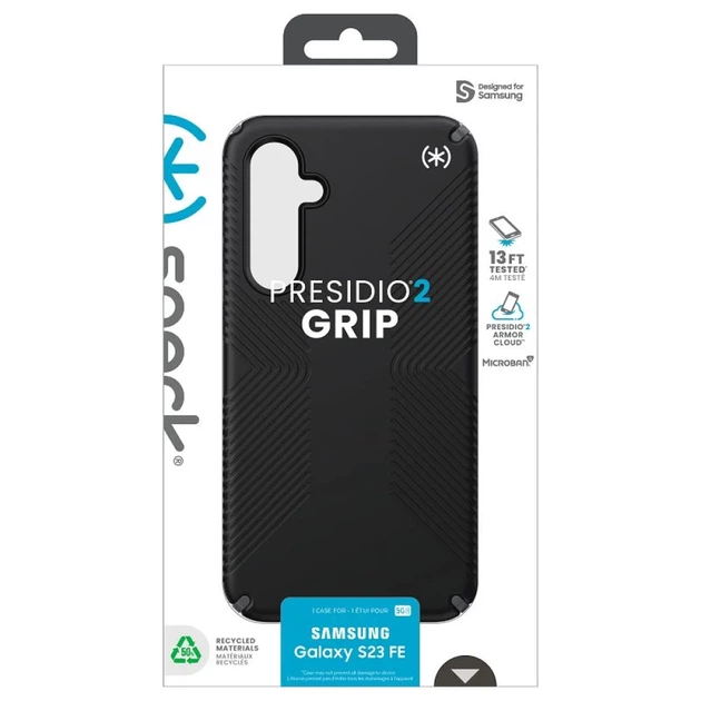 Чехол Speck Presidio2 Grip для Samsung Galaxy S23 FE (S711) Black/Slate Grey (150589-3205) - Фото 12 Чехол Speck Presidio2 Grip для Samsung Galaxy S23 FE (S711) Black/Slate Grey (150589-3205) - изображение 12