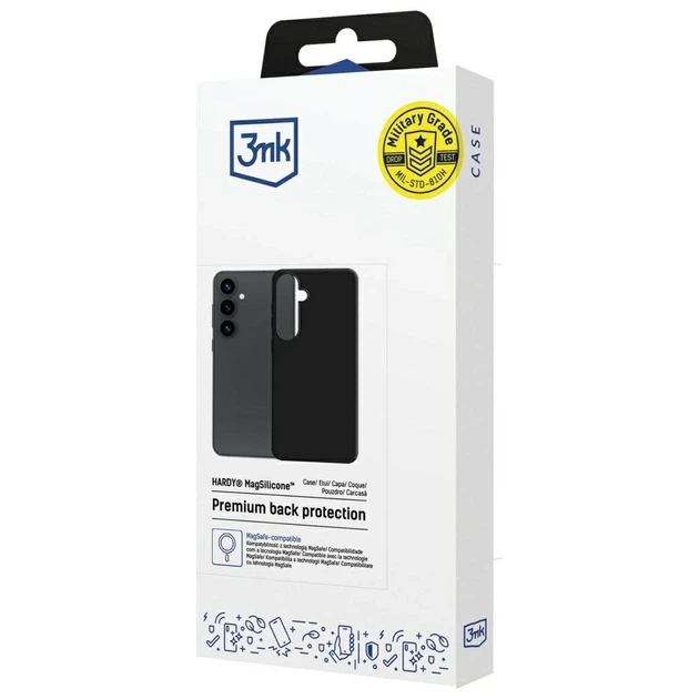 Чехол 3mk Hardy MagSilicone для Samsung Galaxy S25 (S931) Black with MagSafe (5903108661287) - изображение 9