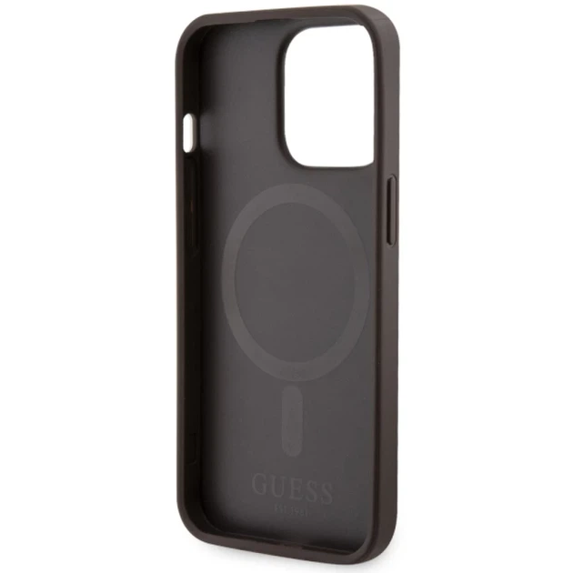 Чохол Guess 4G Printed Stripes для iPhone 13 Pro Brown with MagSafe (GUHMP13LP4RPSW) - зображення 7