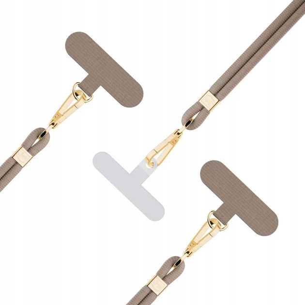 Универсальный шнурок 3mk EasyClip Elite Taupe with Gold Metal (5903108572606) - изображение 9