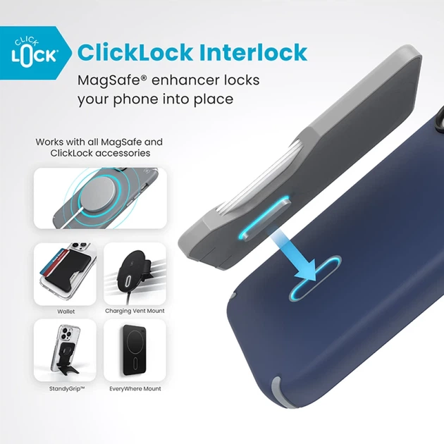 Чохол Speck Presidio2 Pro ClickLock для iPhone 16 Coastal Blue Dust Grey with MagSafe (150688-3206) - зображення 2