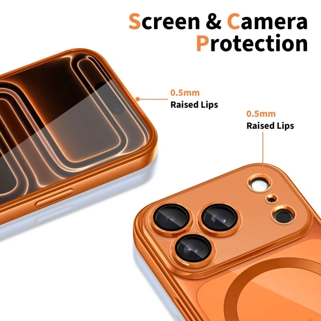Чехол Tech-Protect MagFlex для iPhone 17 Pro Max Shiny Cosmic Orange with MagSafe (5906302334629) - изображение 3