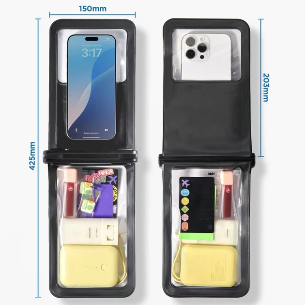 Водонепроникний чохол Spigen Universal Waterproof Case Black (ACS09745) - зображення 11