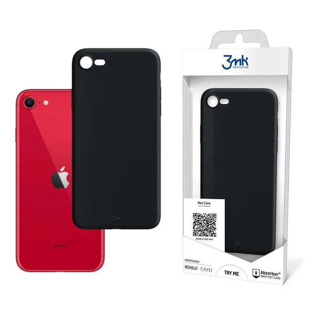 Чехол 3mk Matt Case для iPhone SE 2022 | 2020 Black (3mk Matt Case(14)-0)) - Фото 1 Чехол 3mk Matt Case для iPhone SE 2022 | 2020 Black (3mk Matt Case(14)-0)) - изображение 1