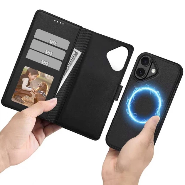 Чехол-книжка Tech-Protect Wallet для iPhone 17 Matte Black with MagSafe (5906302330379) - изображение 3
