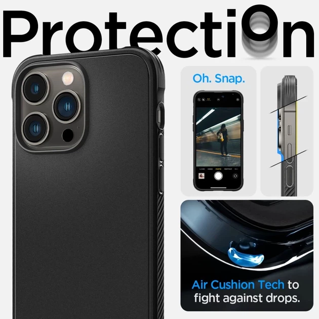 Чохол Spigen Rugged Armor для iPhone 14 Pro Max Matte Black with MagSafe (ACS04812) - зображення 12