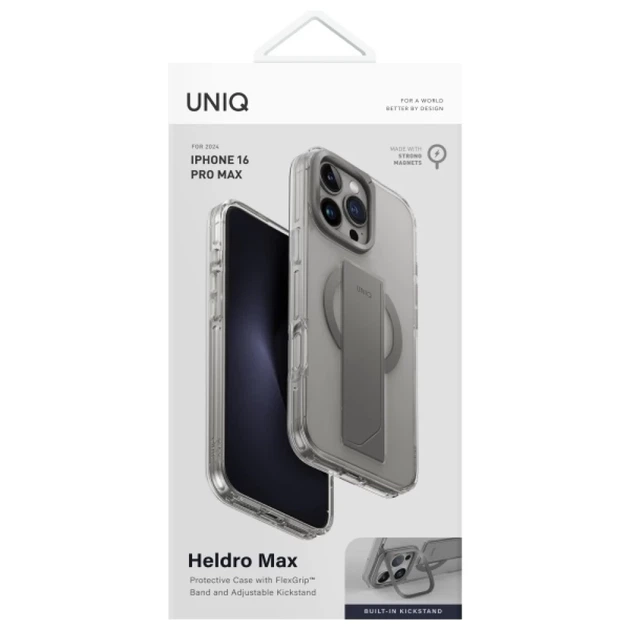 Чохол UNIQ Heldro Max для iPhone 16 Pro Max Clear Lucent with MagSafe (UNIQ-IP6.9P(2024)-HELMMCLR) - зображення 4