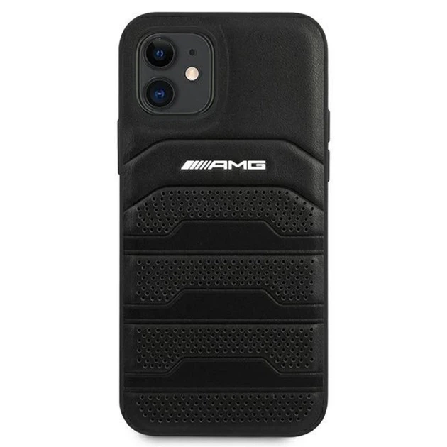 Чохол Mercedes для iPhone 12 mini Leather Debossed Lines Black (AMHCP12SGSEBK) - зображення 3
