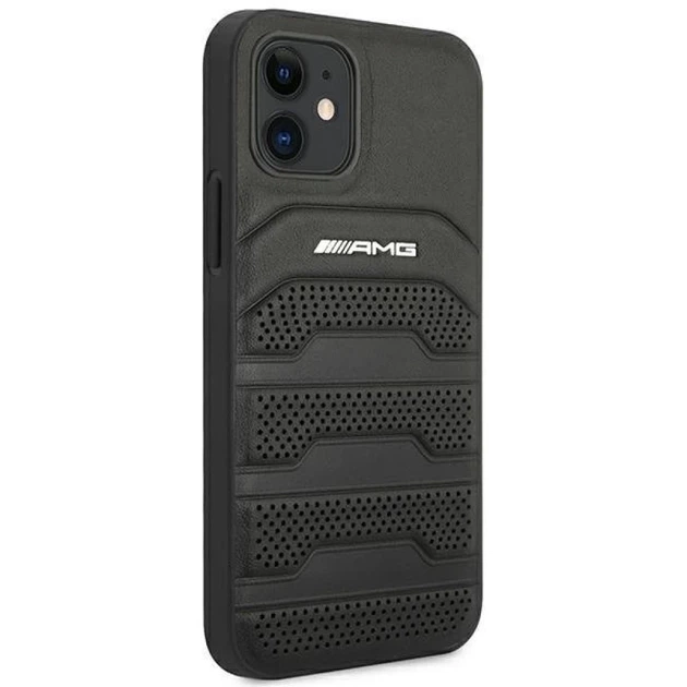 Чохол Mercedes для iPhone 12 mini Leather Debossed Lines Black (AMHCP12SGSEBK) - зображення 4