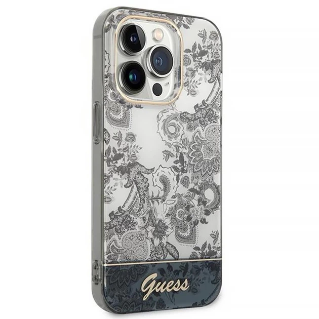 Чохол Guess Porcelain Collection для iPhone 14 Pro Max Grey (GUHCP14XHGPLHG) - зображення 4