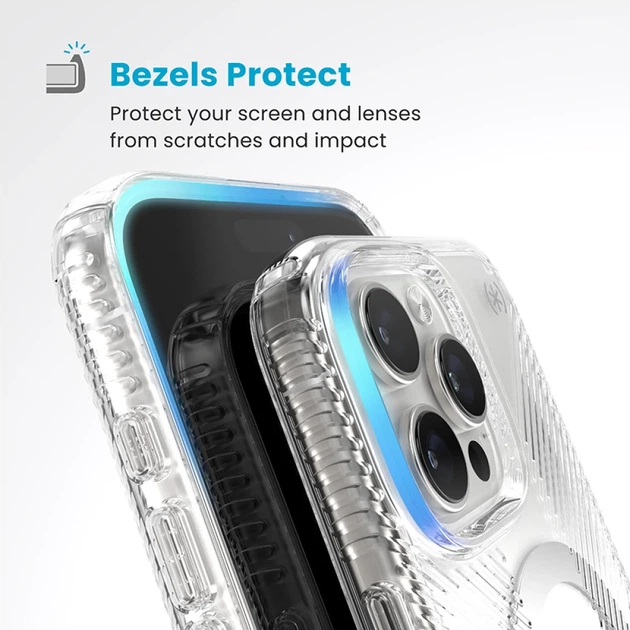 Чехол Speck Presidio Perfect-Clear Grip для iPhone 16 Pro Max Clear Chrome with MagSafe (150842-3223) - изображение 4