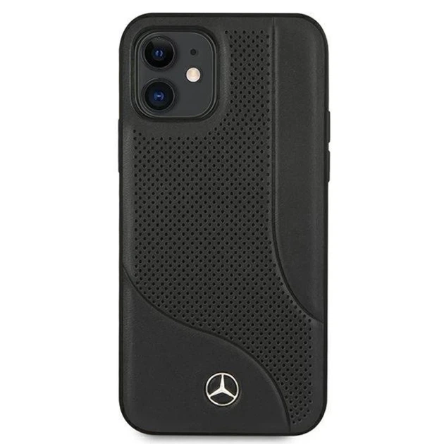 Чохол Mercedes для iPhone 12 mini Leather Perforated Area Black (MEHCP12SCDOBK) - зображення 3