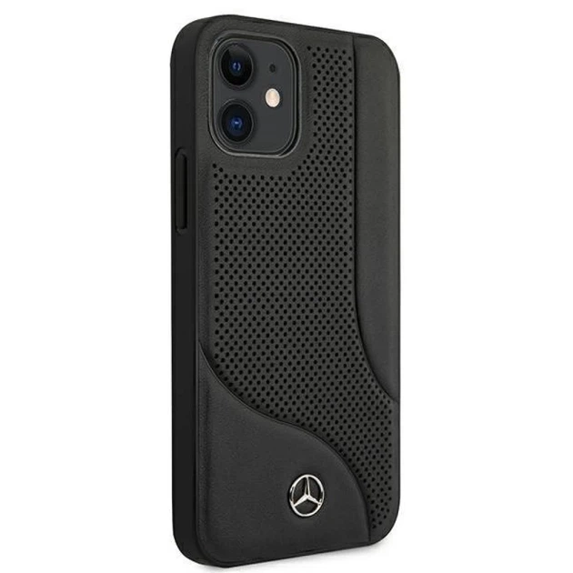 Чохол Mercedes для iPhone 12 mini Leather Perforated Area Black (MEHCP12SCDOBK) - зображення 4