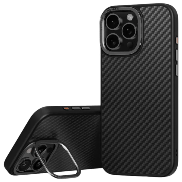 Чохол UNIQ Keva Max для iPhone 16 Pro Max Carbon Black with MagSafe (UNIQ-IP6.9P(2024)-KEVMMBLK) - зображення 3
