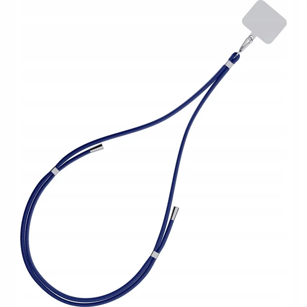Универсальный шнурок 3mk EasyClip Dark Blue with Silver Metal (5903108568616) - изображение 7