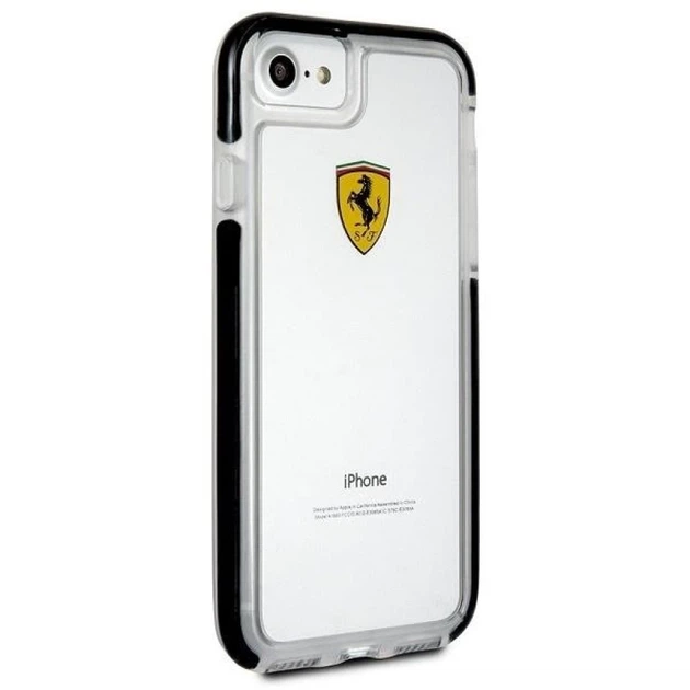 Чохол Ferrari для iPhone 7/8 | SE2020 Shockproof Hard Case Transparent/Black (FEGLHCP7BK) - зображення 2