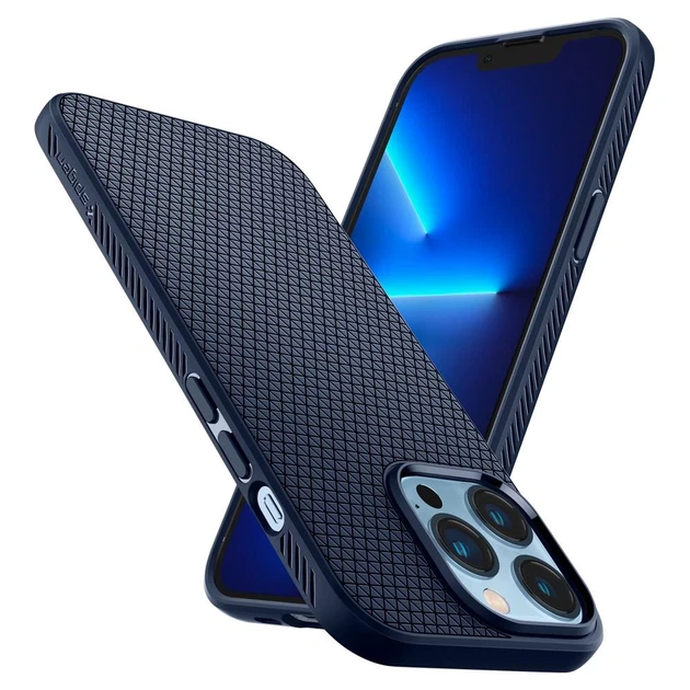 Чохол Spigen для iPhone 13 Pro Liquid Air Navy Blue (ACS03259) - Фото 2 Чохол Spigen для iPhone 13 Pro Liquid Air Navy Blue (ACS03259) - зображення 2