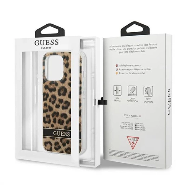 Чохол Guess Leopard для iPhone 13 Pro Brown (GUHCP13LHSLEOW) - зображення 8