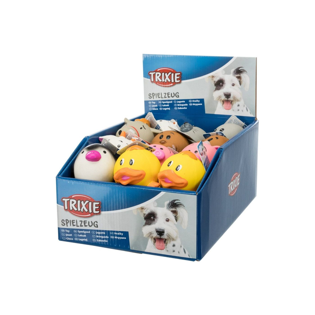 Игрушка Trixie для собак Мяч-животное корова круглая с пищалкой латекс 6 см 4047974352830_1 - Фото 2 Игрушка Trixie для собак Мяч-животное корова круглая с пищалкой латекс 6 см 4047974352830_1 - изображение 2