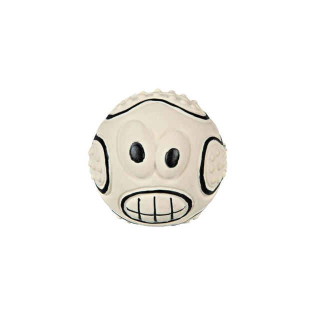 Игрушка Trixie для собак Мяч Смайлики белые с пищалкой латекс 7 см 4011905035277 - Фото 1 Игрушка Trixie для собак Мяч Смайлики белые с пищалкой латекс 7 см 4011905035277 - изображение 1