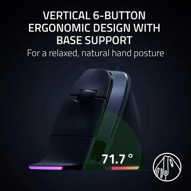 Мышь Razer Pro Click V2 Vertical Edition Black (RZ01-05250100-R3G1) [158841] - изображение 8