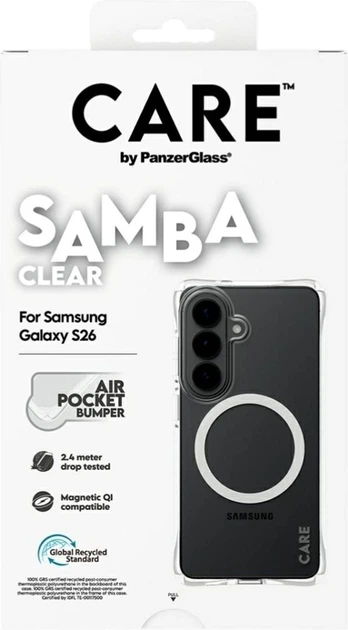 Etui CARE by PanzerGlass Samba Qi do Samsung Galaxy S26 Transparent (CR68116) - obraz 5