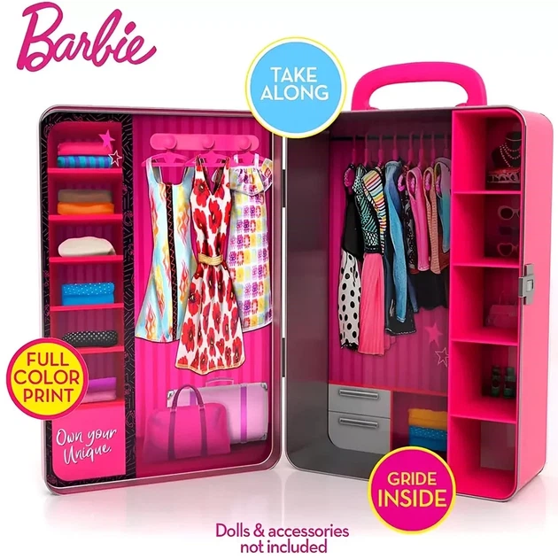 Кейс портативный Barbie для хранения кукол Модный шкаф (BBDS6B) - изображение 5