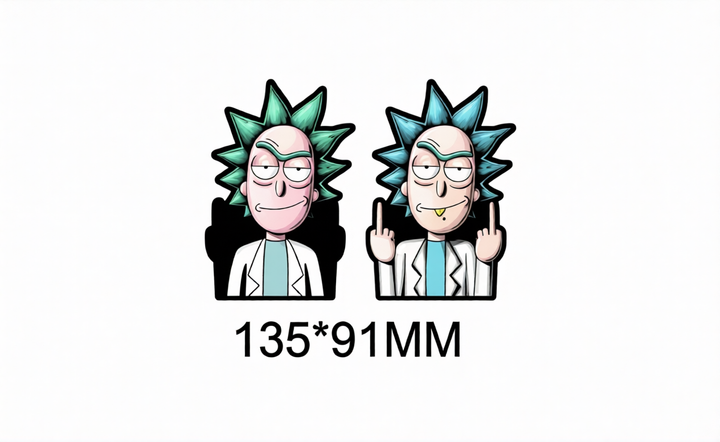 Голографическая наклейка Рик и Морти Rick and Morty 135x91mm - Фото 1 Голографическая наклейка Рик и Морти Rick and Morty 135x91mm - изображение 1