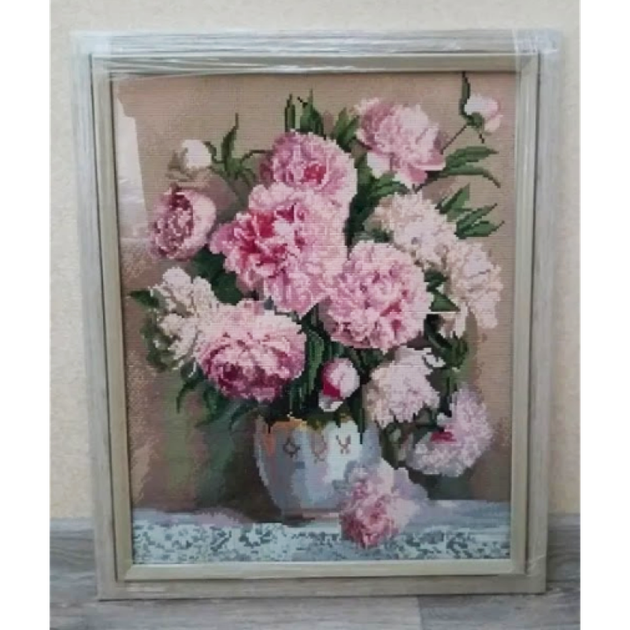 Алмазная мозаика Пионы в вазе 40x50см DM-135 Полная зашивка. Набор алмазной вышивки - Фото 3 Алмазная мозаика Пионы в вазе 40x50см DM-135 Полная зашивка. Набор алмазной вышивки - изображение 3