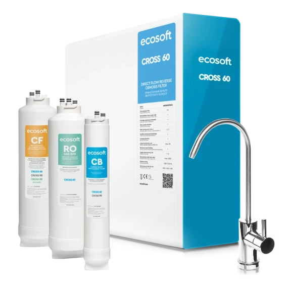 Фільтр зворотного осмосу Ecosoft Cross60, мембрана 400gpd (MO3400PECO) - зображення 2