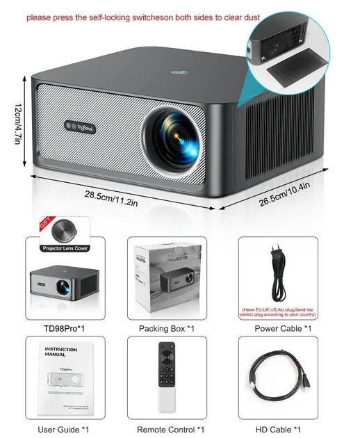 Проектор ThundeaL TD98Pro 3000 ANSI | 4K Decoding | Android 11 | WiFi 6 | стереозвук 2×15W | HDR10+ - зображення 10