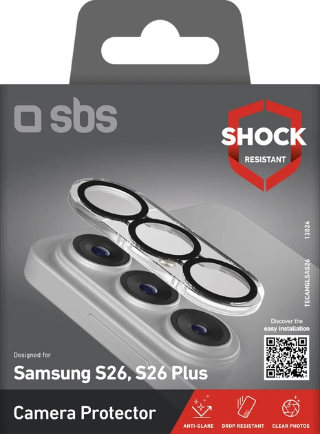 Захисне скло SBS Camera Lens Protector для Samsung Galaxy S26 (TECAMGLSAS26) - зображення 2
